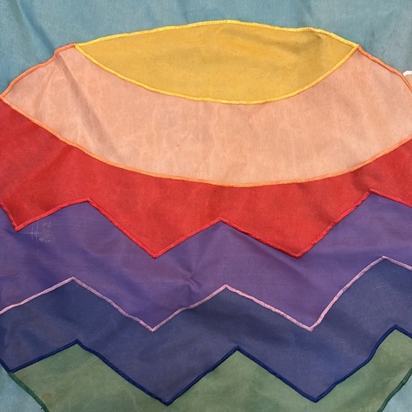 Outdoor hanging flag. Hot air ballon. Multi colored. Handmade. Size 42” by 27”. - Picture 6 of 6